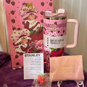 Stanley Pink and Red Strawberry Tumbler